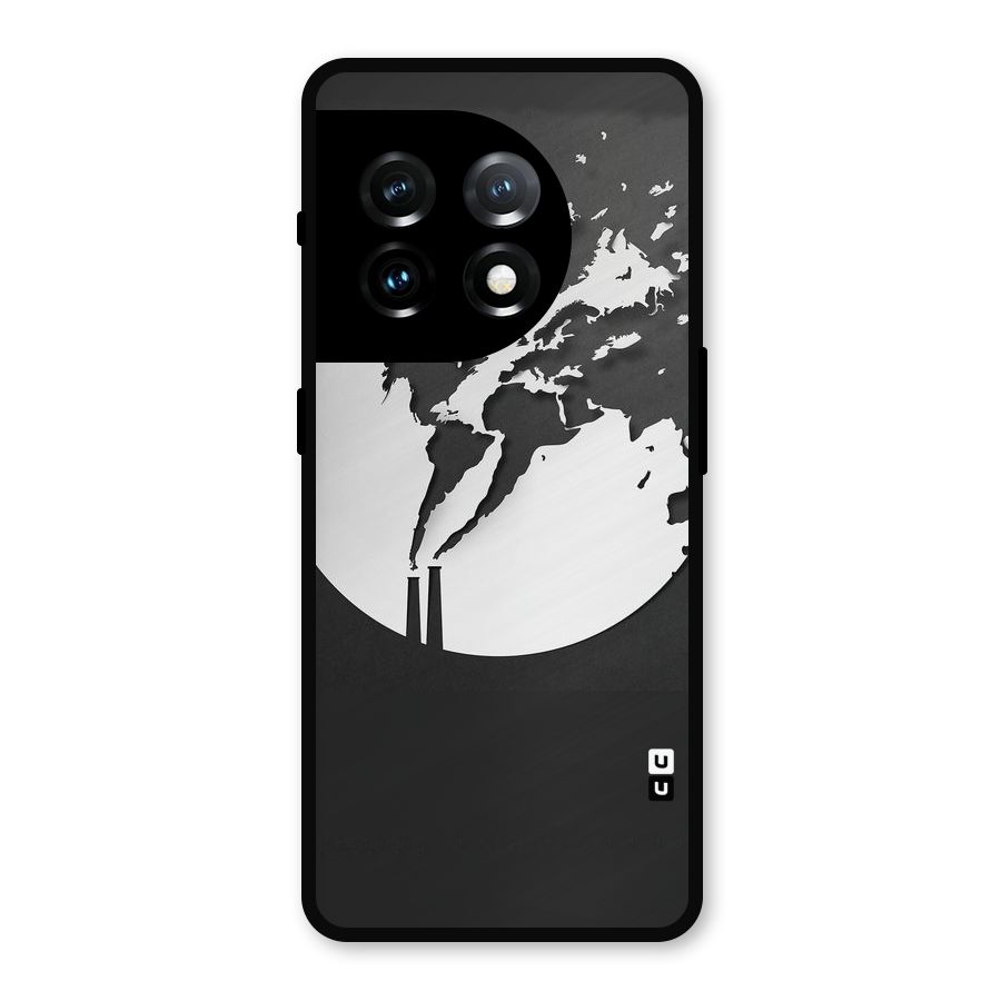 Disorted Design Black Metal Back Case for OnePlus 11