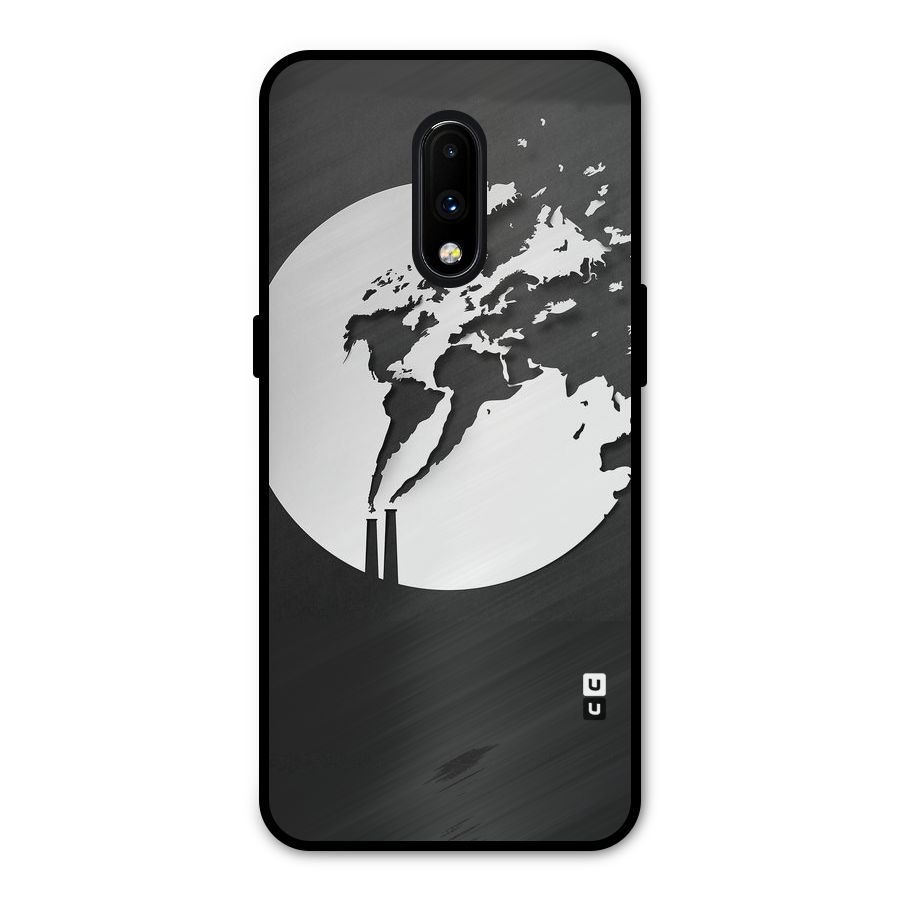Disorted Design Black Metal Back Case for OnePlus 7