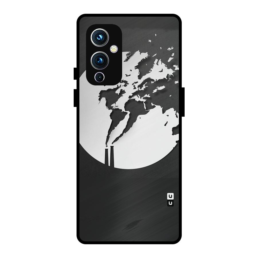 Disorted Design Black Metal Back Case for OnePlus 9