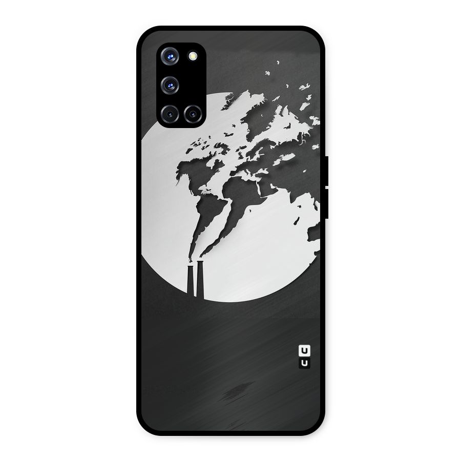 Disorted Design Black Metal Back Case for Oppo A52