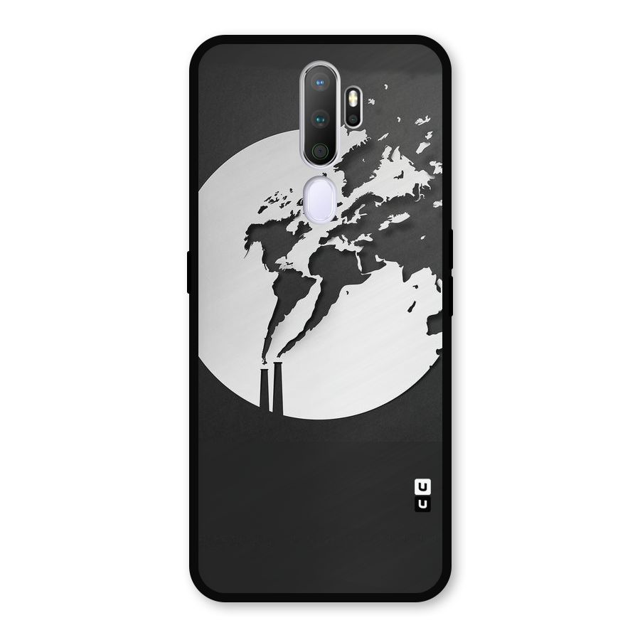 Disorted Design Black Metal Back Case for Oppo A9 (2020)