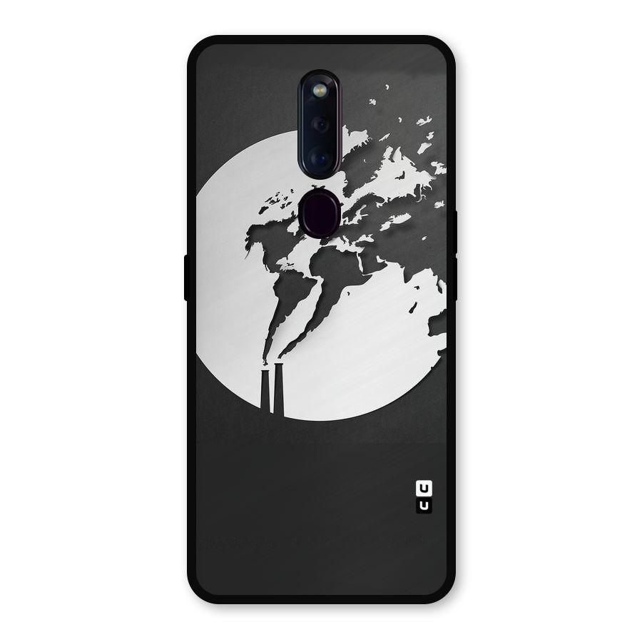 Disorted Design Black Metal Back Case for Oppo F11 Pro