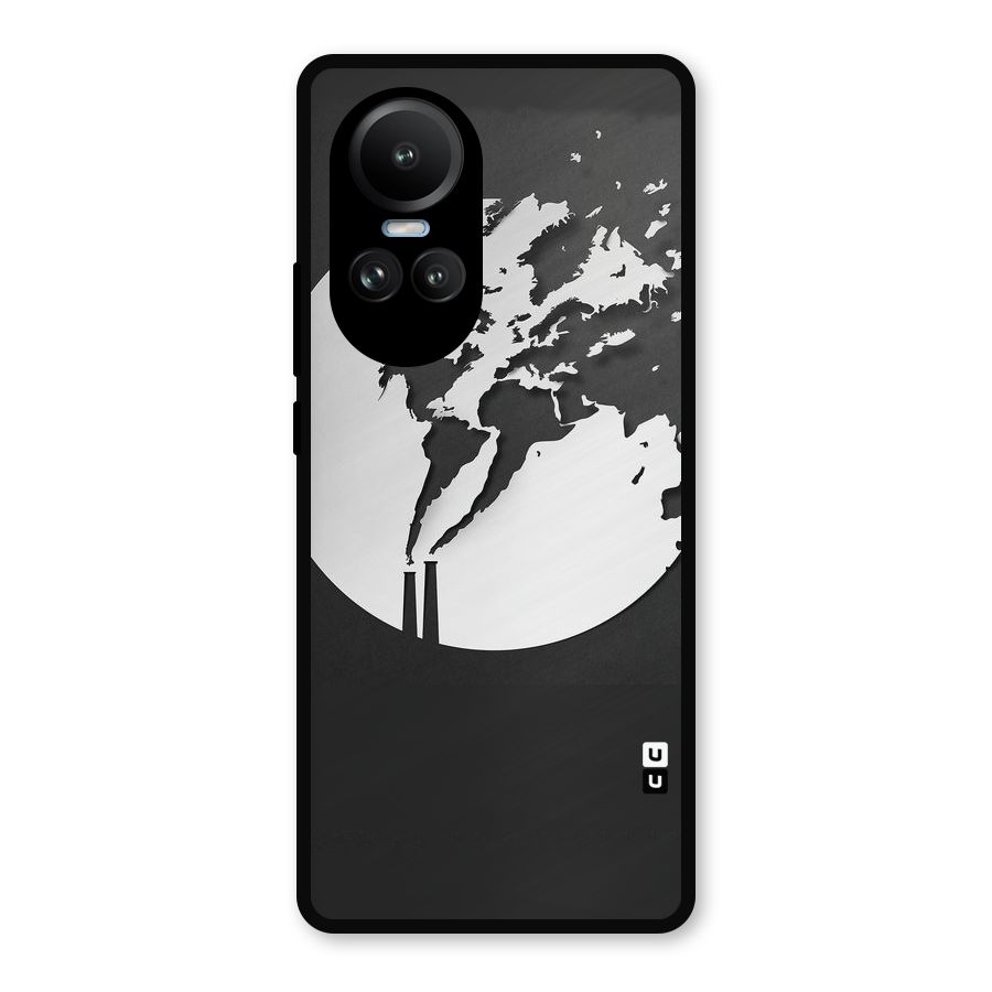 Disorted Design Black Metal Back Case for Oppo Reno10 Pro