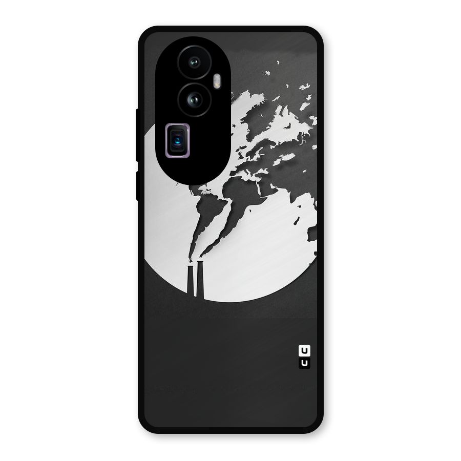 Disorted Design Black Metal Back Case for Oppo Reno10 Pro Plus