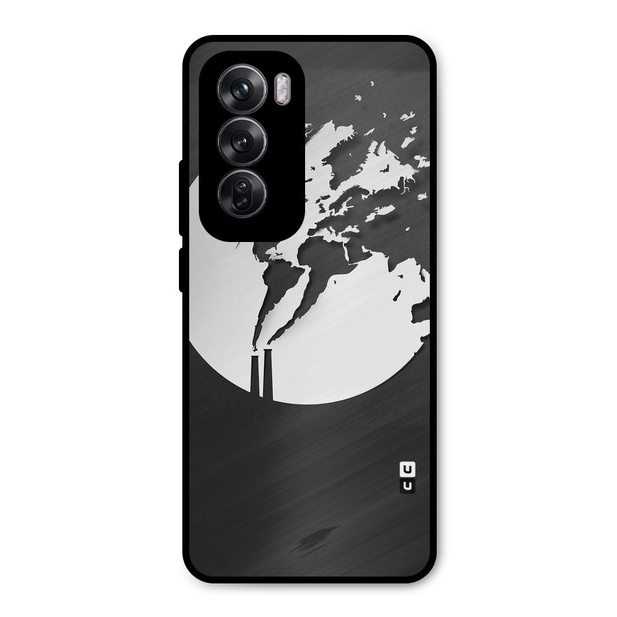Disorted Design Black Metal Back Case for Oppo Reno12 Pro