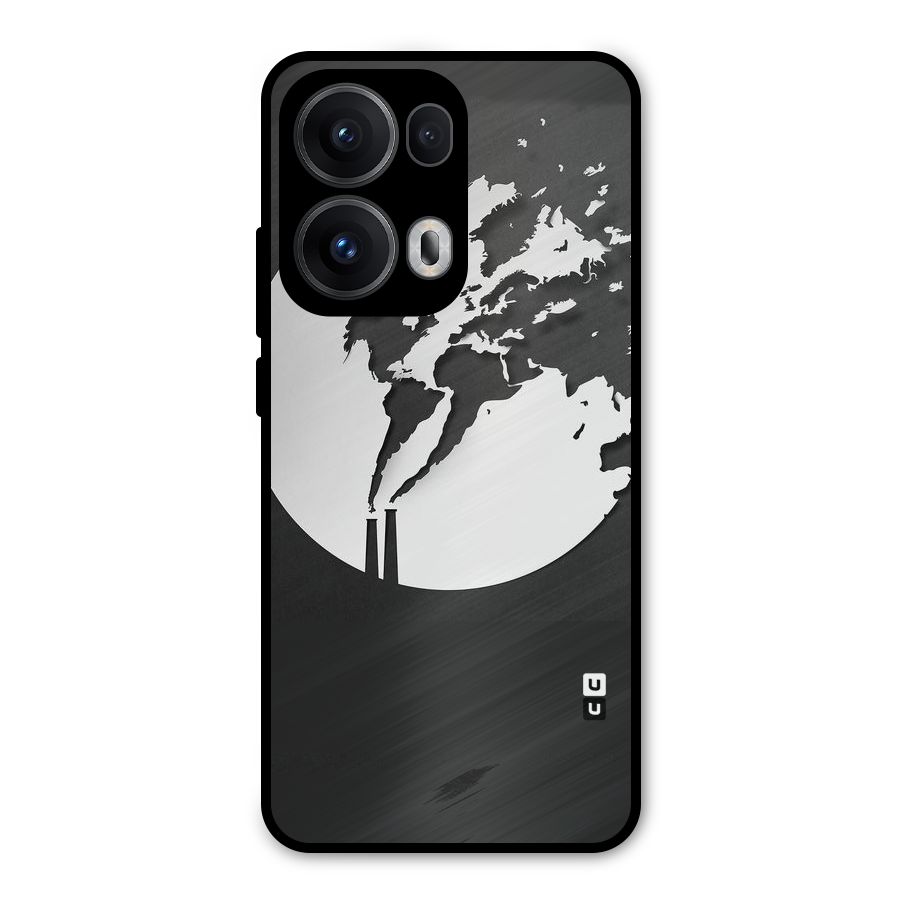 Disorted Design Black Metal Back Case for Oppo Reno13 Pro