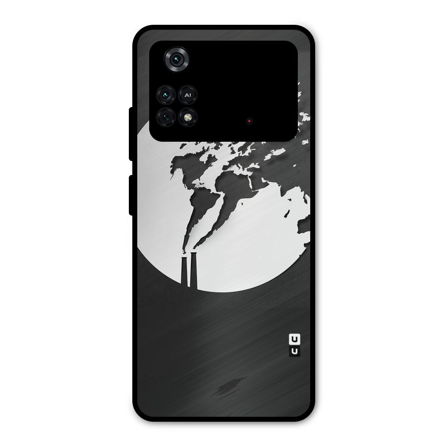 Disorted Design Black Metal Back Case for Poco M4 Pro 4G