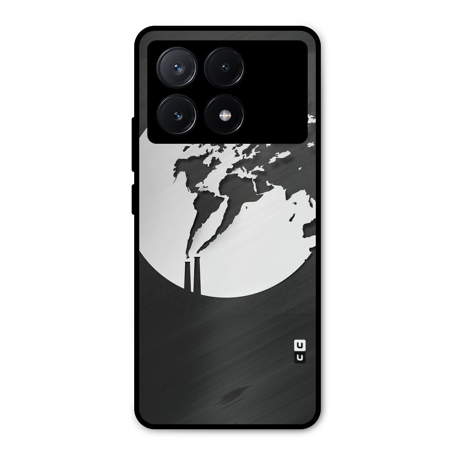 Disorted Design Black Metal Back Case for Poco X6 Pro