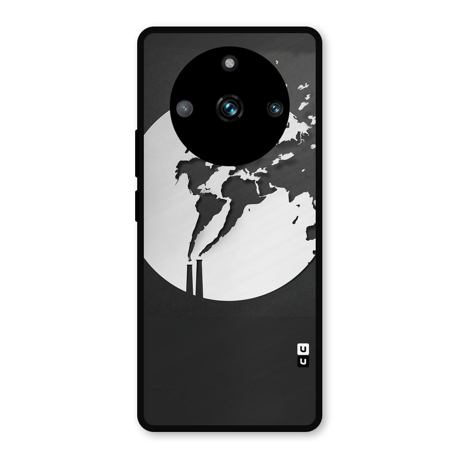 Disorted Design Black Metal Back Case for Realme 11 Pro Plus