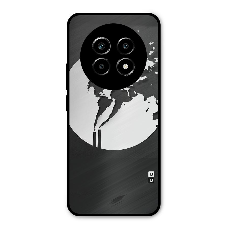 Disorted Design Black Metal Back Case for Realme 13 Pro