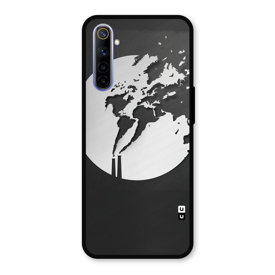 Disorted Design Black Metal Back Case for Realme 6i