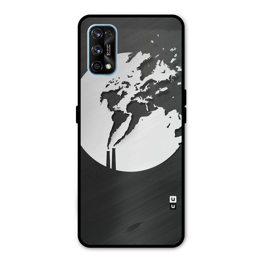Disorted Design Black Metal Back Case for Realme 7 Pro