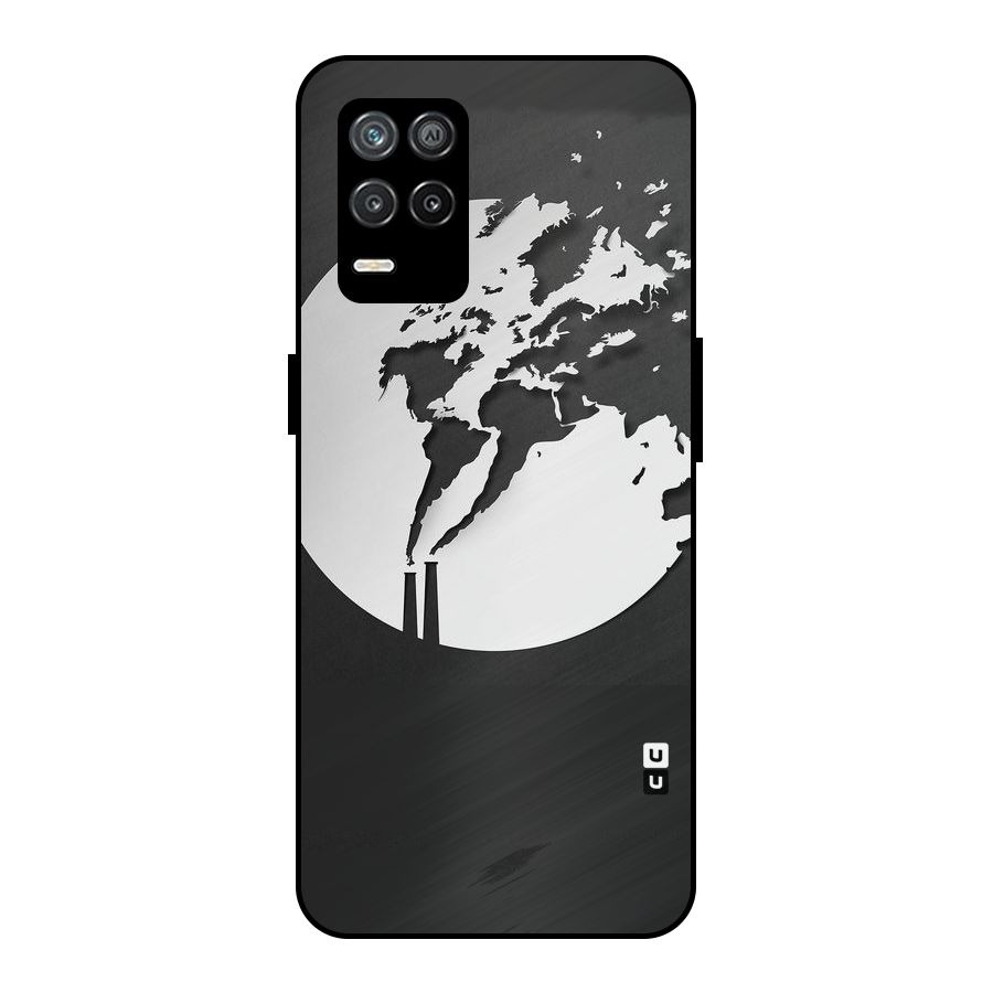 Disorted Design Black Metal Back Case for Realme 9 5G