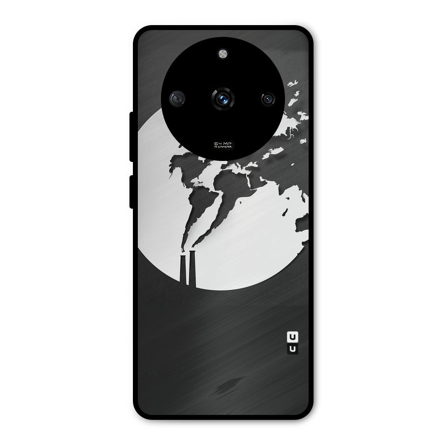 Disorted Design Black Metal Back Case for Realme Narzo 60 5G