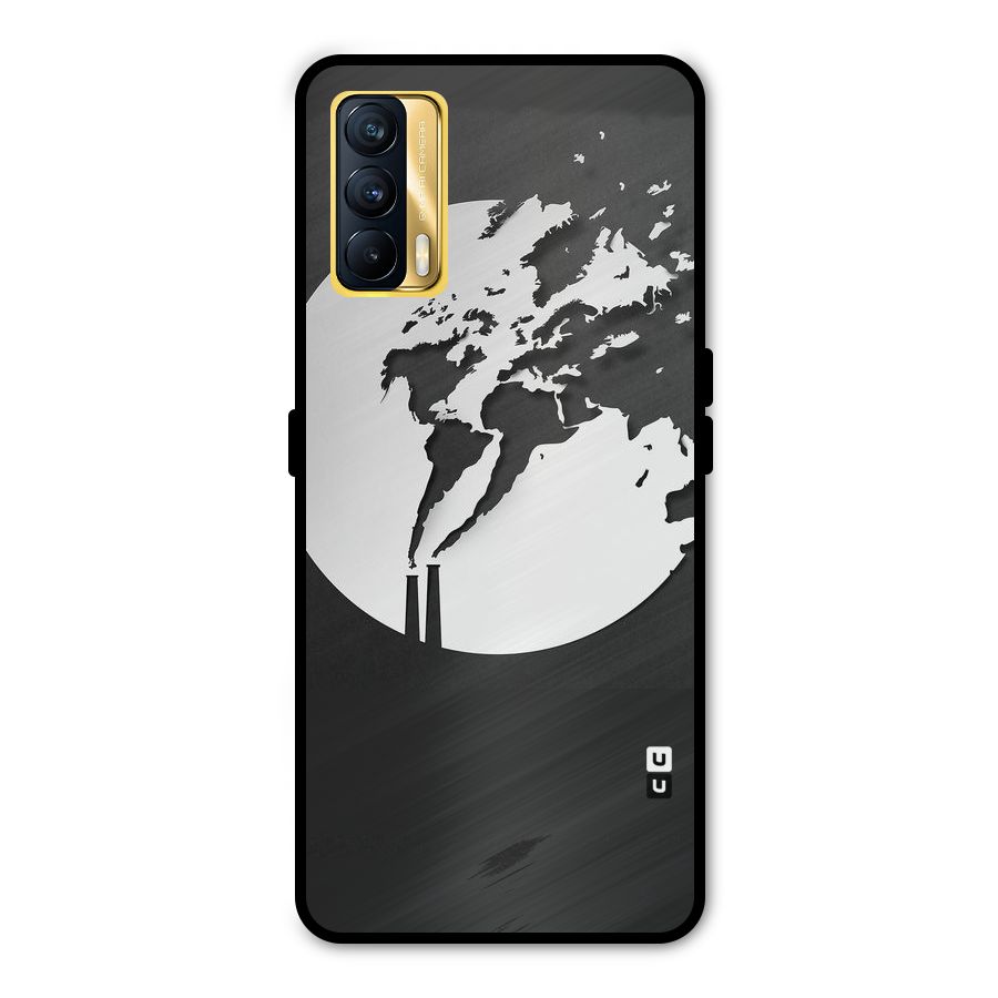 Disorted Design Black Metal Back Case for Realme X7