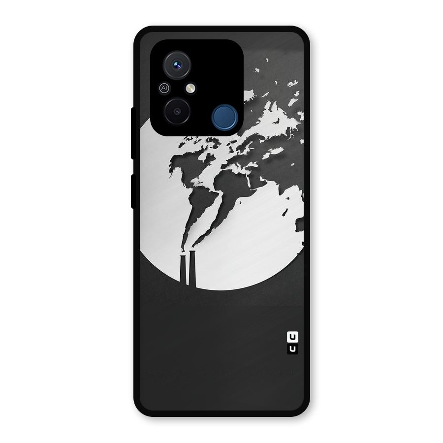 Disorted Design Black Metal Back Case for Redmi 12C