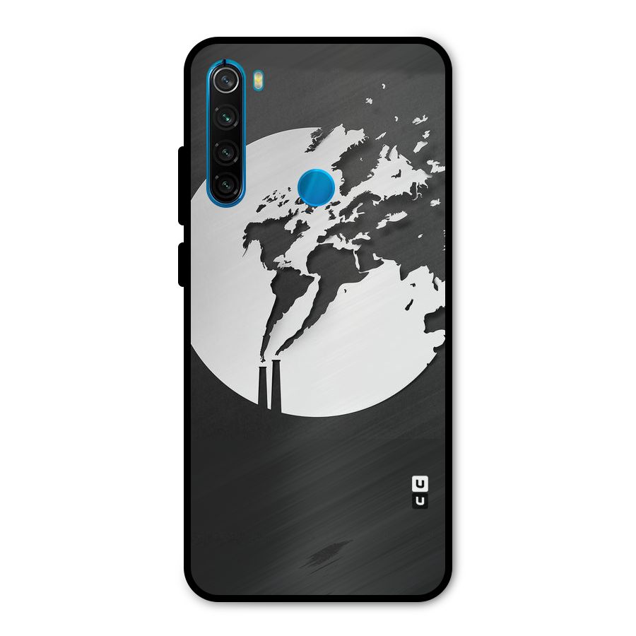 Disorted Design Black Metal Back Case for Redmi Note 8