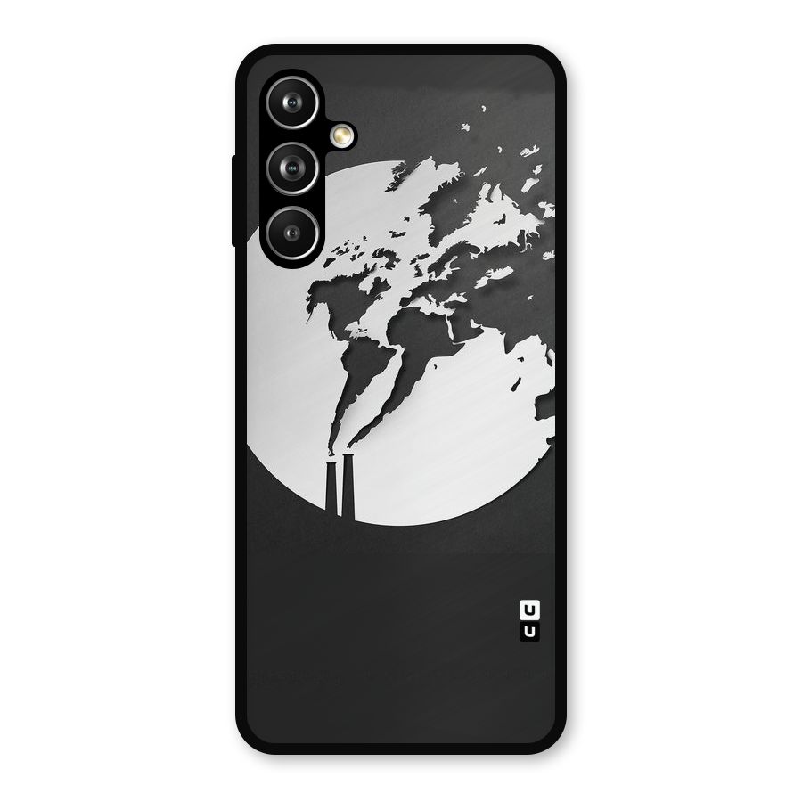 Disorted Design Black Metal Back Case for Samsung Galaxy M54