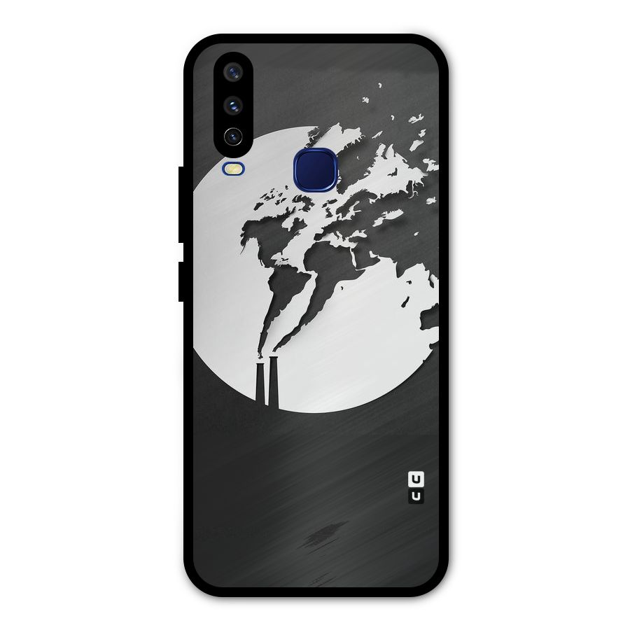Disorted Design Black Metal Back Case for Vivo V17