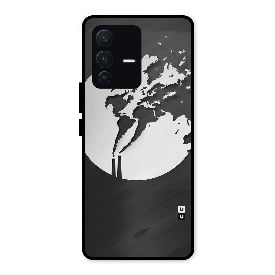 Disorted Design Black Metal Back Case for Vivo V23 5G