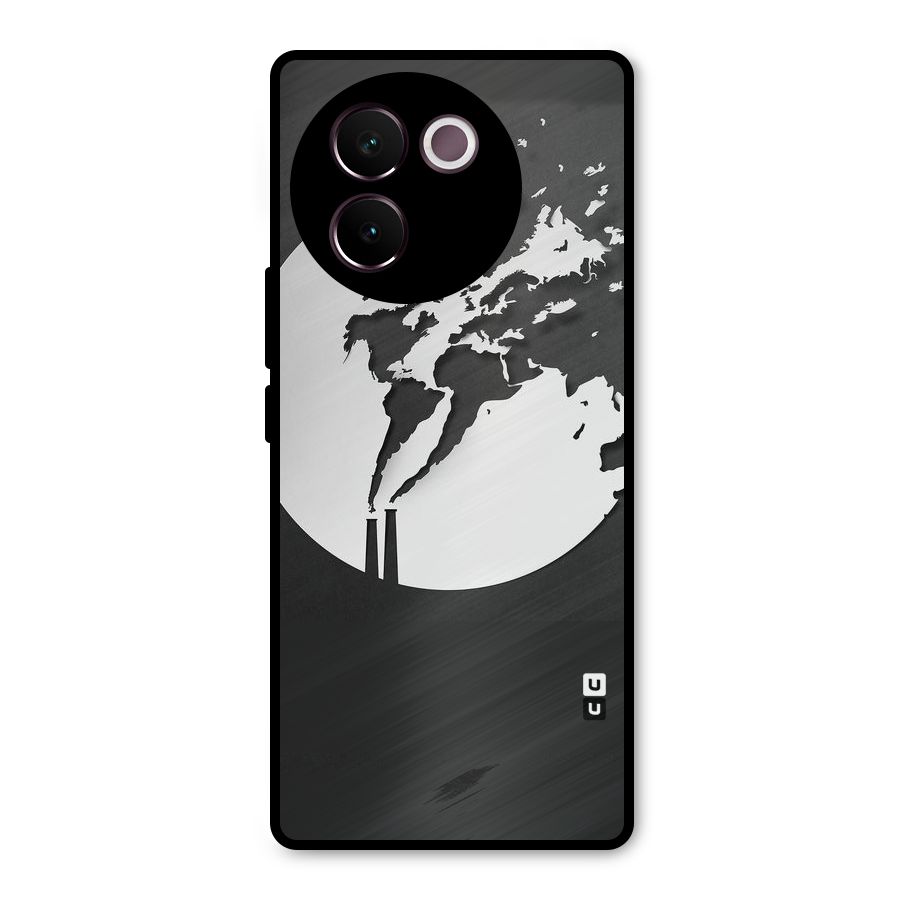 Disorted Design Black Metal Back Case for Vivo V30e