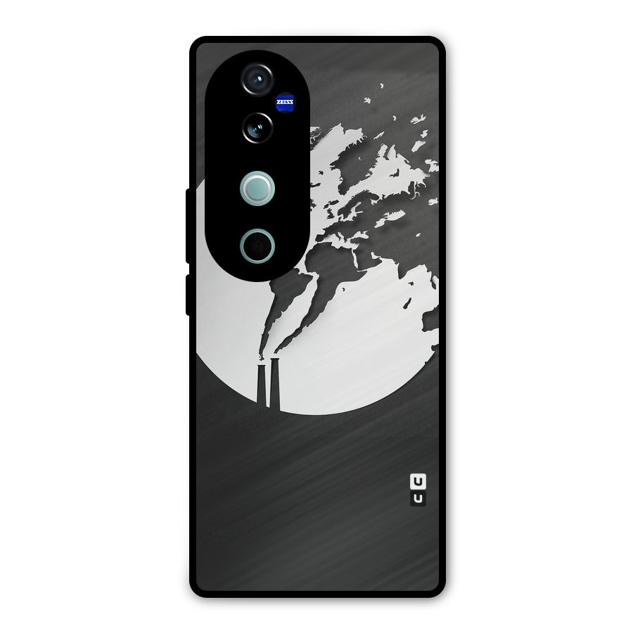 Disorted Design Black Metal Back Case for Vivo V40