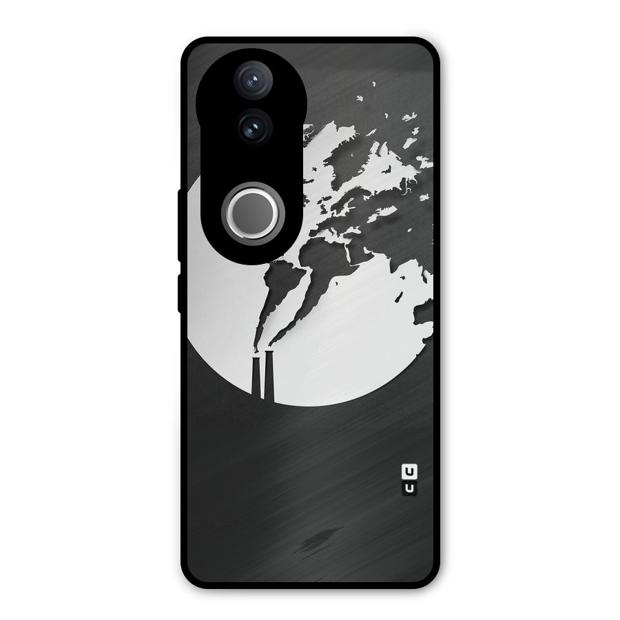 Disorted Design Black Metal Back Case for Vivo V50e
