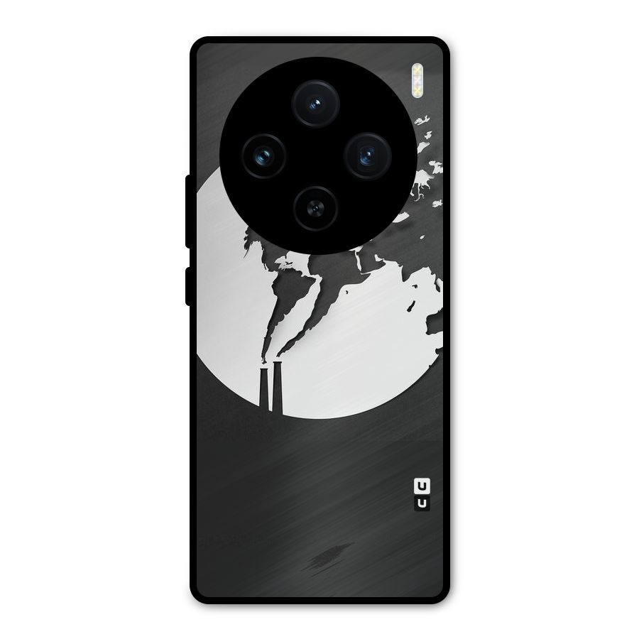 Disorted Design Black Metal Back Case for Vivo X100