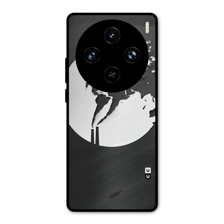 Disorted Design Black Metal Back Case for Vivo X100 Pro