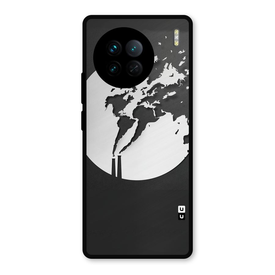 Disorted Design Black Metal Back Case for Vivo X90