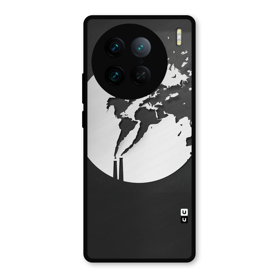 Disorted Design Black Metal Back Case for Vivo X90 Pro