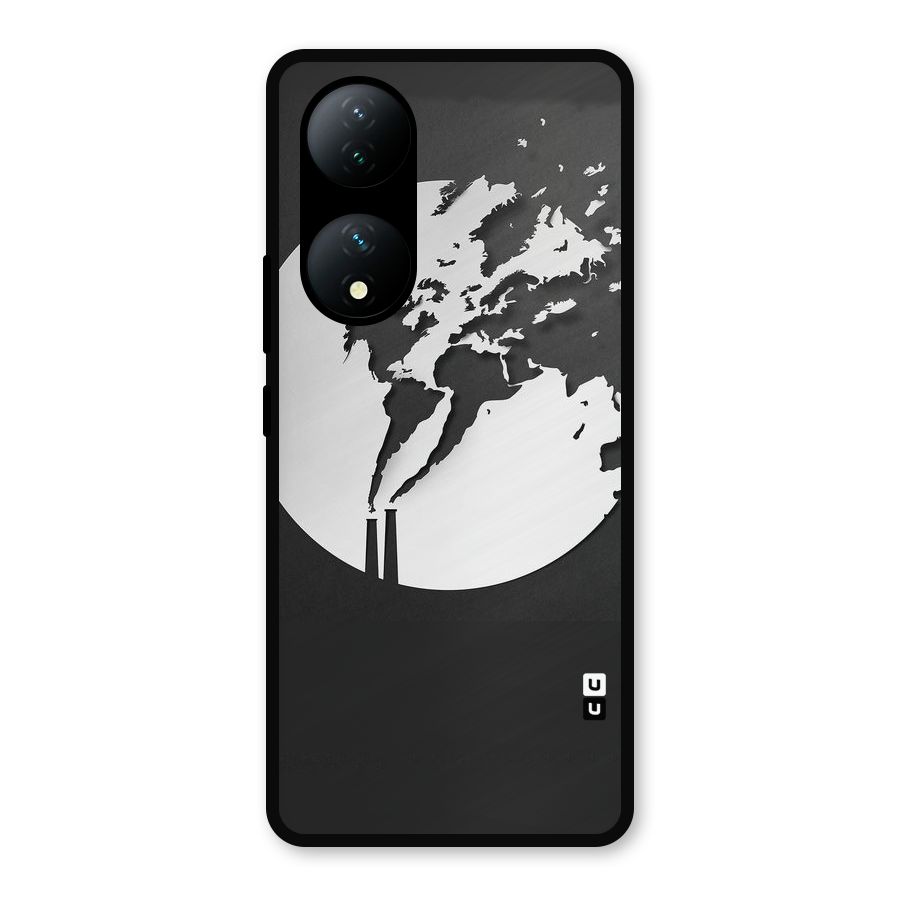 Disorted Design Black Metal Back Case for Vivo Y100a