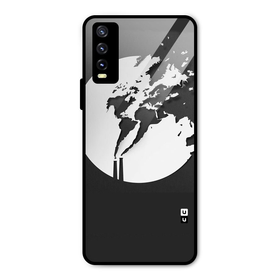 Disorted Design Black Metal Back Case for Vivo Y20