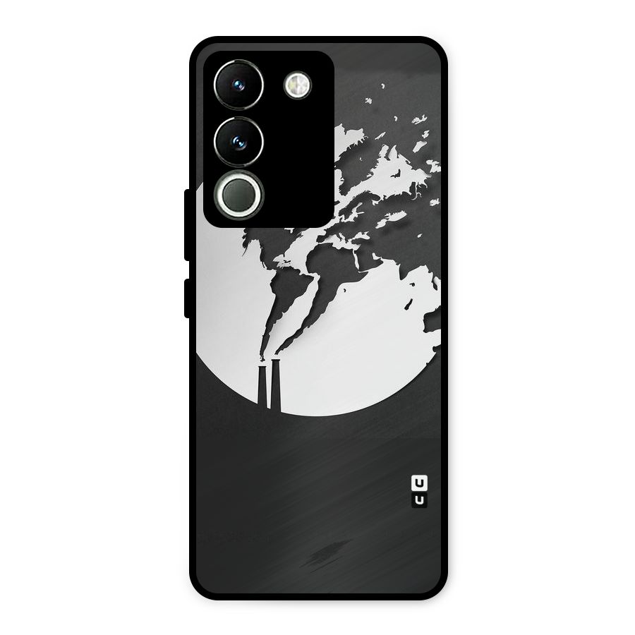 Disorted Design Black Metal Back Case for Vivo Y200