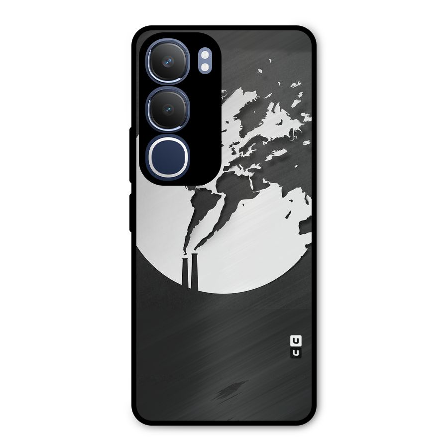 Disorted Design Black Metal Back Case for Vivo Y29