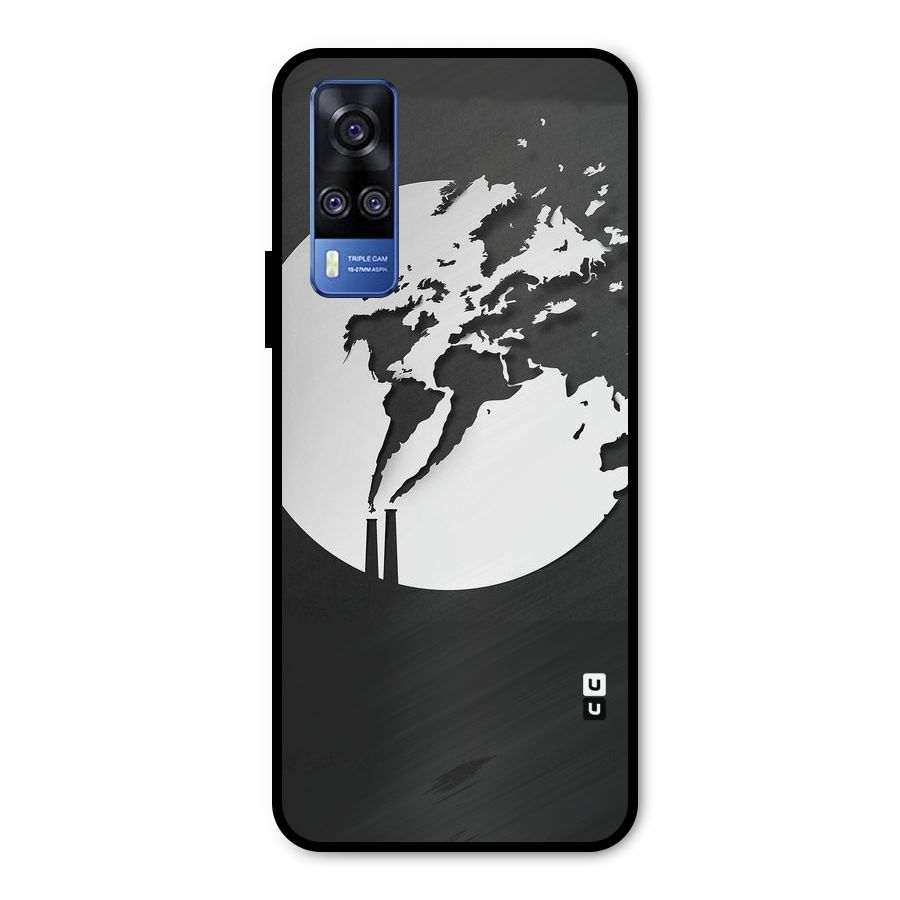 Disorted Design Black Metal Back Case for Vivo Y31