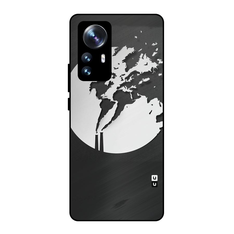 Disorted Design Black Metal Back Case for Xiaomi 12 Pro