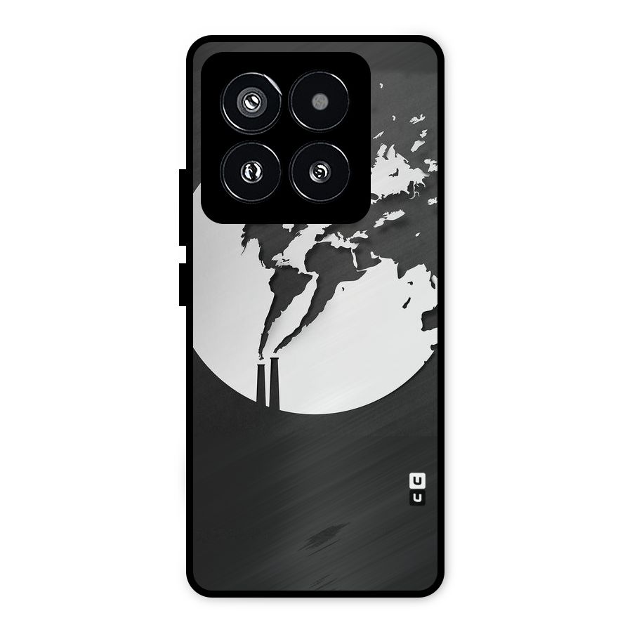 Disorted Design Black Metal Back Case for Xiaomi 14 Pro