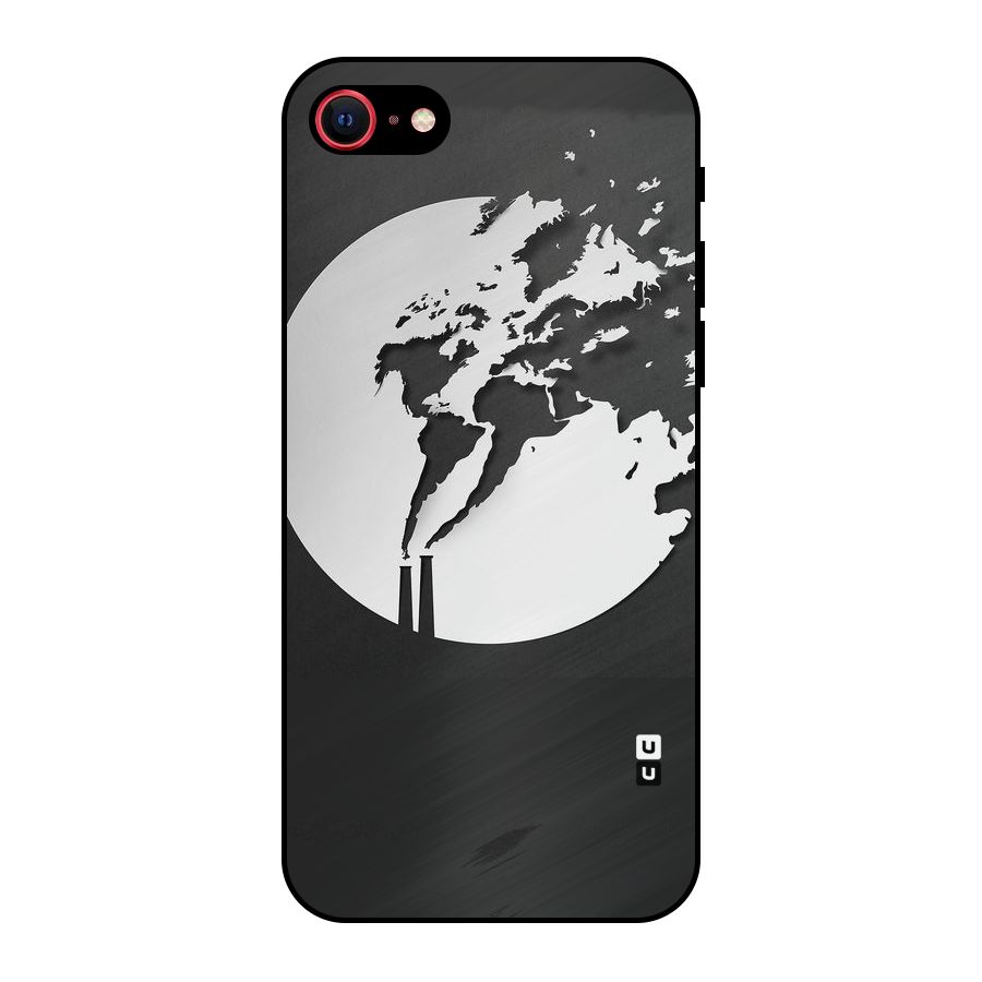 Disorted Design Black Metal Back Case for iPhone 8