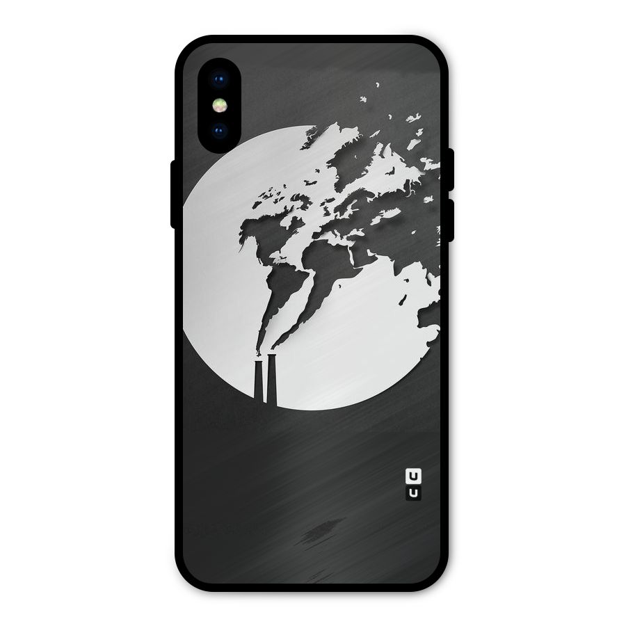 Disorted Design Black Metal Back Case for iPhone X