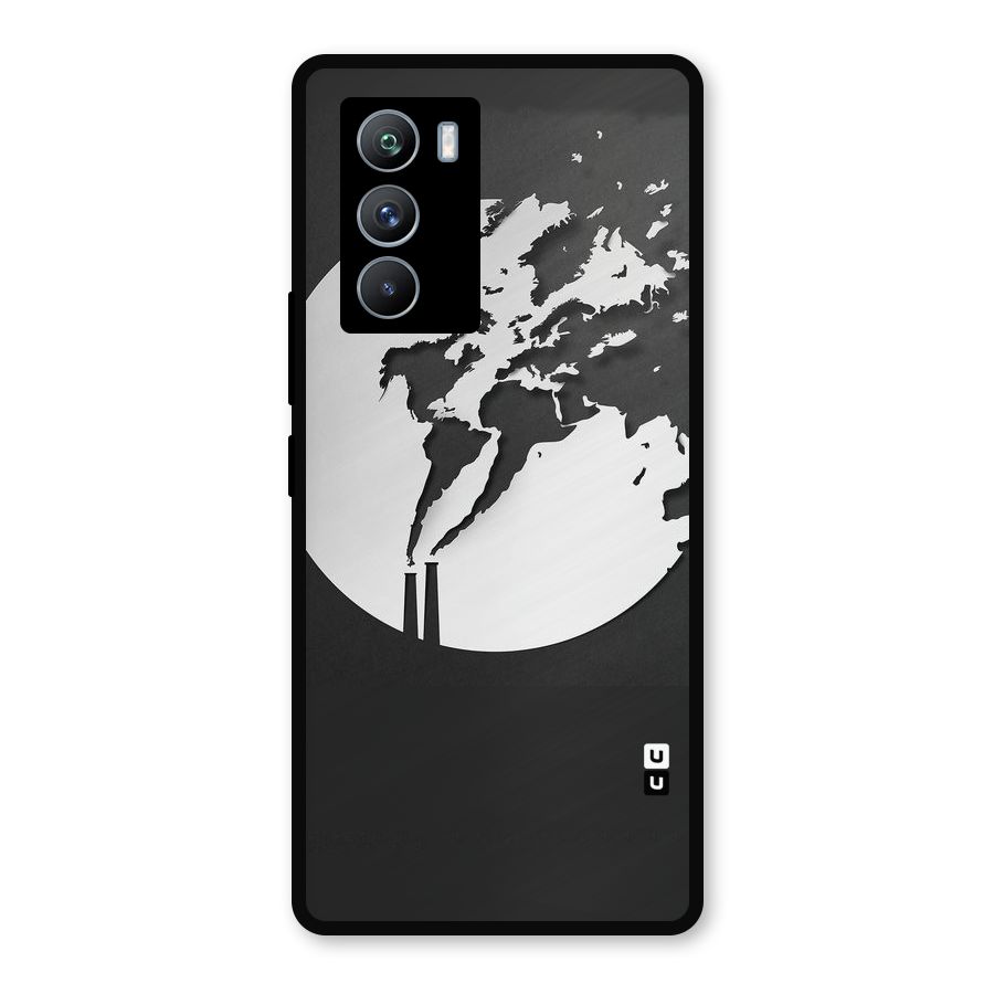 Disorted Design Black Metal Back Case for iQOO 9 SE