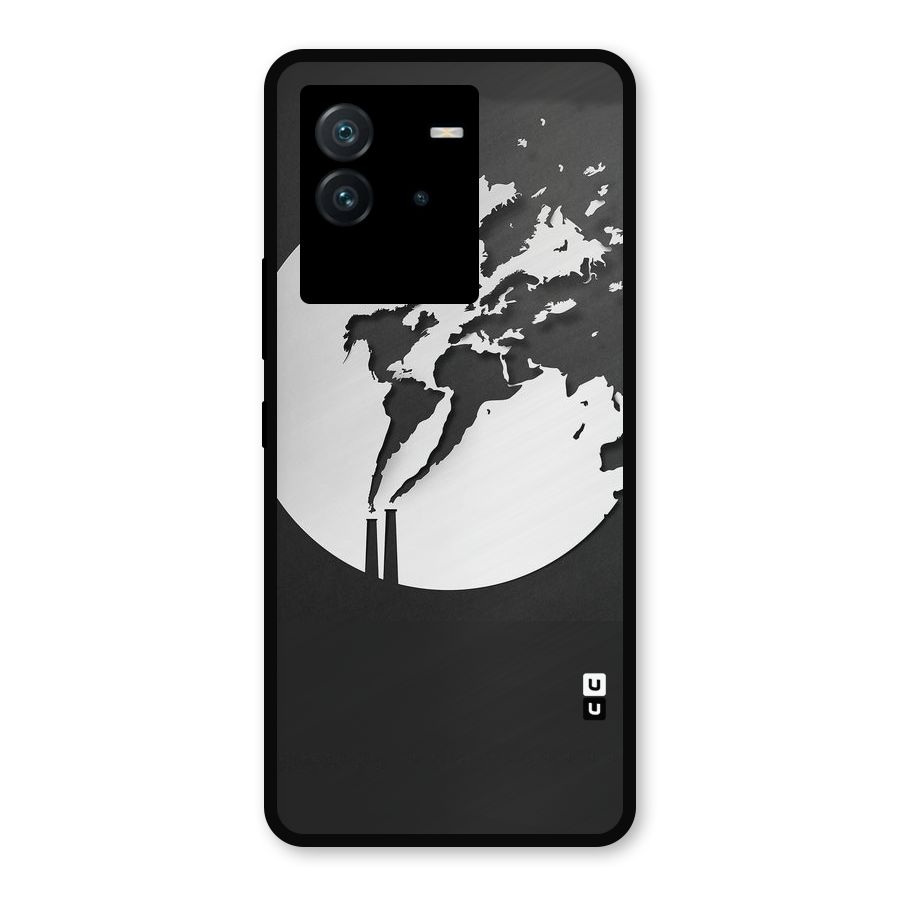 Disorted Design Black Metal Back Case for iQOO Neo 6 5G