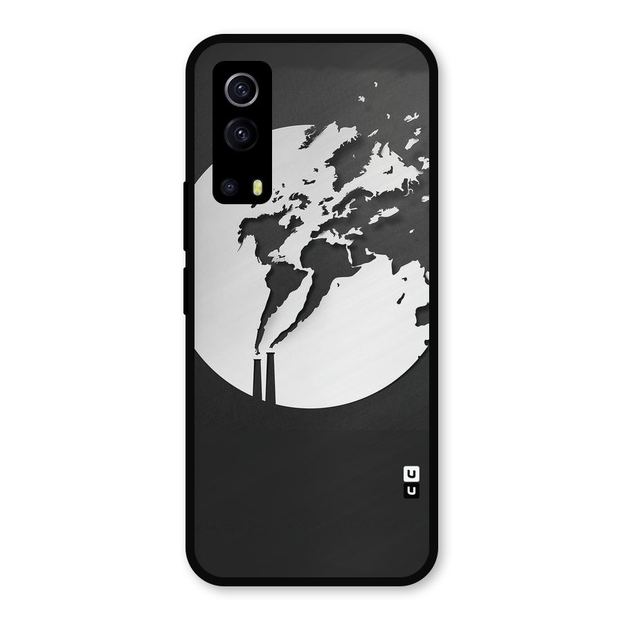 Disorted Design Black Metal Back Case for iQOO Z3