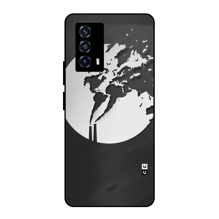Disorted Design Black Metal Back Case for iQOO Z5
