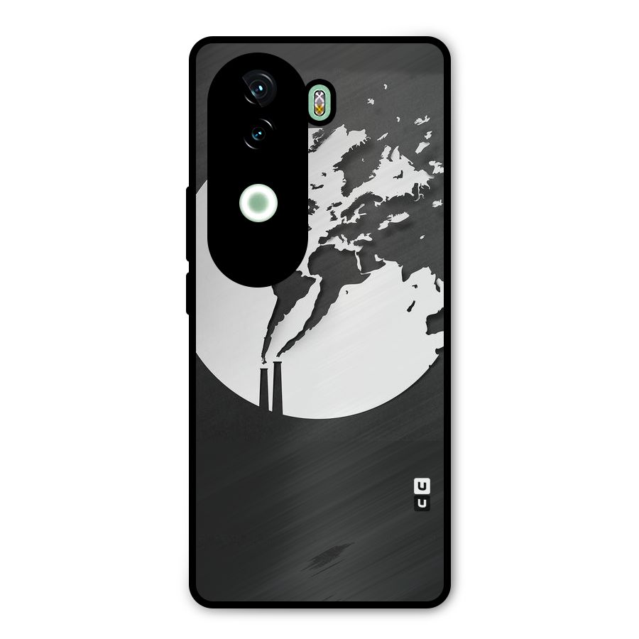Disorted Design Black Metal Back Case for iQOO Z9s