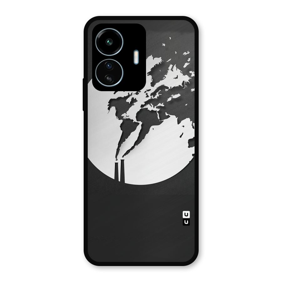 Disorted Design Black Metal Back Case for vivo iQOO Z6 Lite 5G