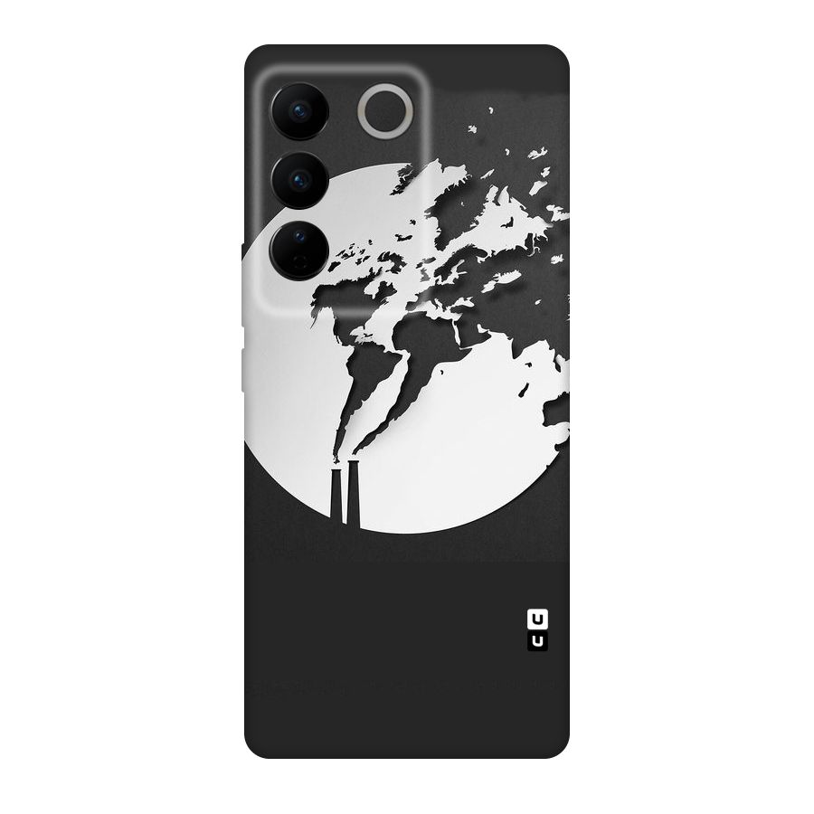 Disorted Design Black Original Polycarbonate Back Case for Vivo V27