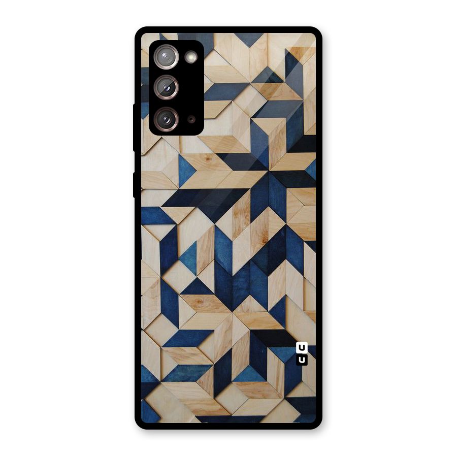 Disorted Wood Blue Glass Back Case for Galaxy Note 20