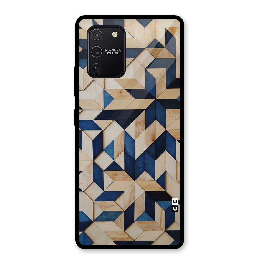 Disorted Wood Blue Glass Back Case for Galaxy S10 Lite