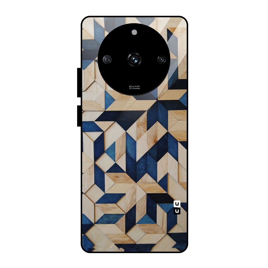 Disorted Wood Blue Glass Back Case for Realme Narzo 60 5G